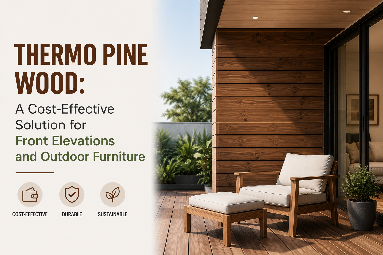 Thermo Pine Wood for Modern Outdoor Living