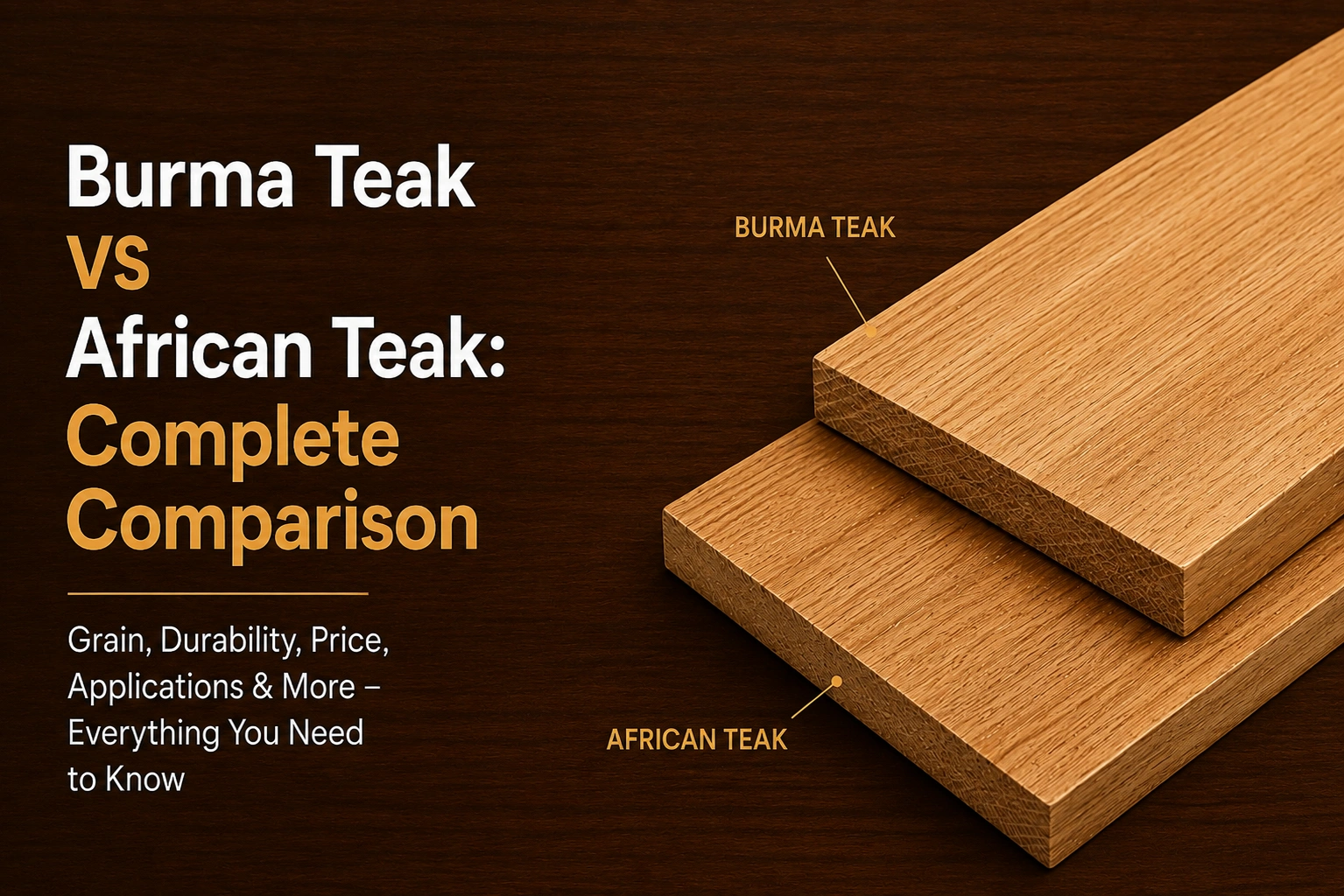 Burma Teak vs African Teak Complete