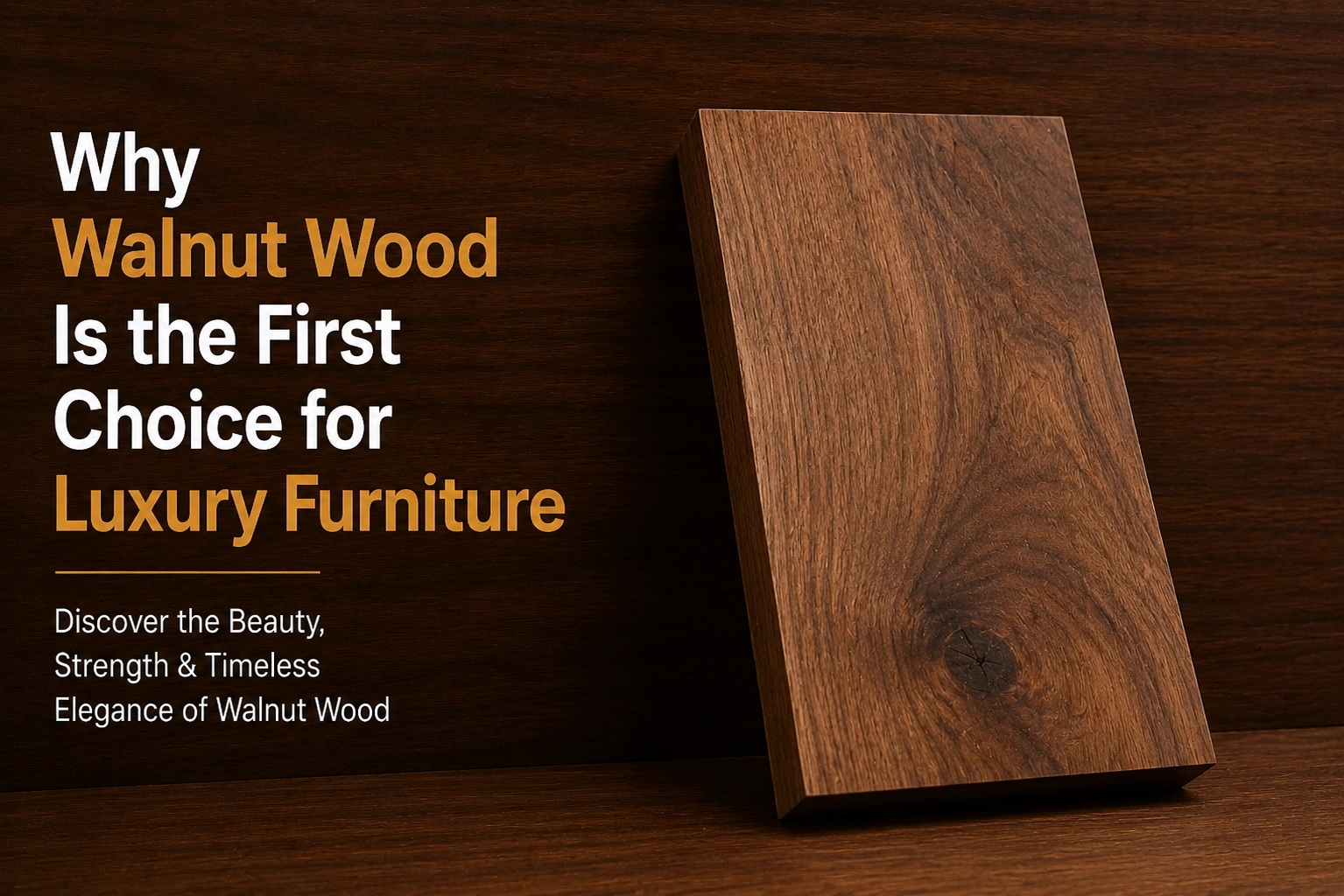 Why Walnut Wood Is the First Choice for Luxury Furniture